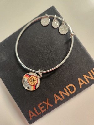 Disney Parks Alex and Ani D23 Epcot Center 35th Anniversary Silver Bracelet 