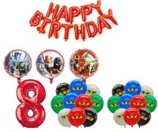Decorazione Palloncini Festa 8° Compleanno Ninjago Età 8 Ragazze Ragazzi Ninja
