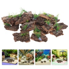 24 Pcs Natural Bark Decoration for Reptile Tank Climbing Accessory Terrariums