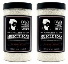 Dead Sea Collection Sandalwood Men's Muscle Soak Bath Salts, 2-Pack 37 oz 