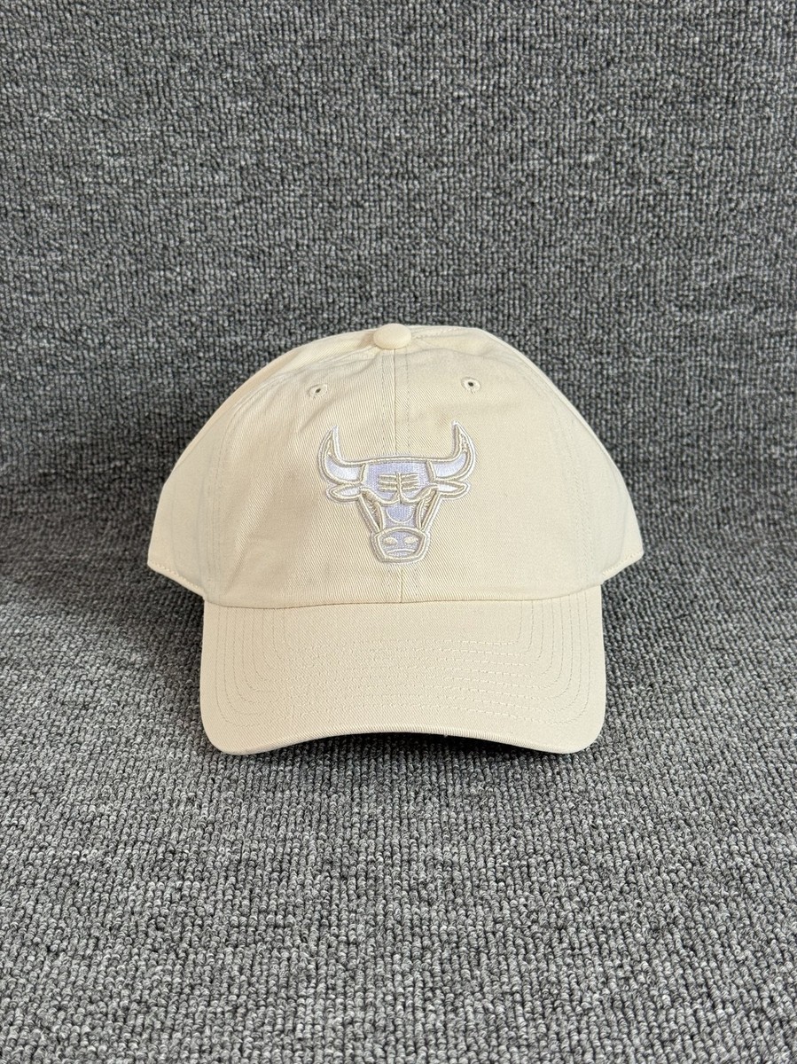 Mitchell & Ness Chicago Bulls Dad Hat Strapback Cream Cap Adjustable