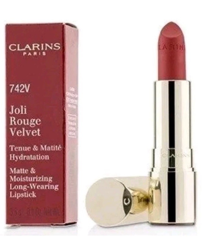 Clarins Womens Joli Rouge Velvet Matte & Moisturizing Lipstick 3.5g - 742V