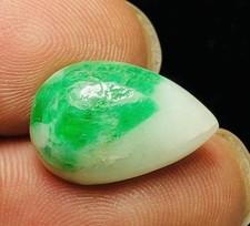 9 carats RARE  Milky Quartz Inside Emerald  Natural Cabchon  Gemstone@PAK