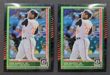 Ken Griffey Jr 2025 Donruss Optic Black Disco Cincinnati Reds #24 Lot of 2