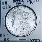1901 O BU GEM MORGAN SILVER DOLLAR UNC MS+++ U.S. MINT RARE COIN 6587