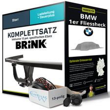 Für BMW 1er Fliessheck Typ F70 Anhängerkupplung starr +eSatz 13pol 07.24- NEU