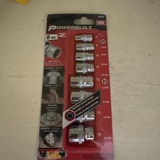 Powerbuilt 8 Piece Zeon Metric Socket Set for Damaged Bolts 941322 