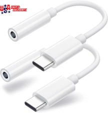 2-Pack USB-C to 3.5mm Headphone Adapter DAC HiFi Audio Call/Volume Plug Play USB
