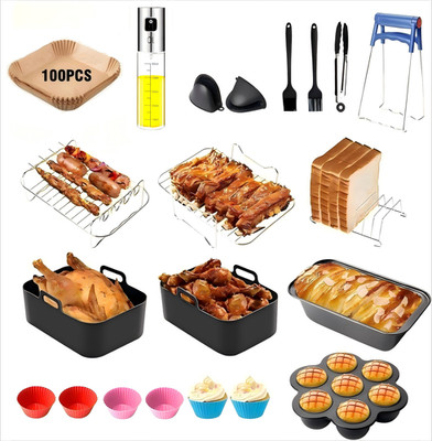 Zubehör Set für Heißluftfritteuse Fritteuse Airfryer Heißluftofen Backform DHL