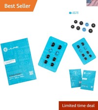 Memory Foam Earbud Tips in Black/Blue - 4 Pairs for Optimal Sound Quality
