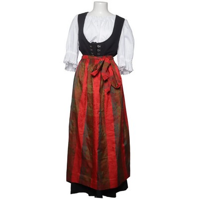 Alphorn, Dirndl, Größe: 50, 747004, Rot/Schwarz/Grün, Polyester, Streifen #AUA
