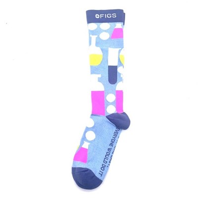 1 Pair FIGS Compression  Colorful Socks Size L