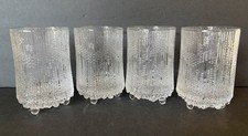4 Ultima Thule Iittala Tapio Wirkkla Highball Glasses 4 5/8? Clear Melting Ice