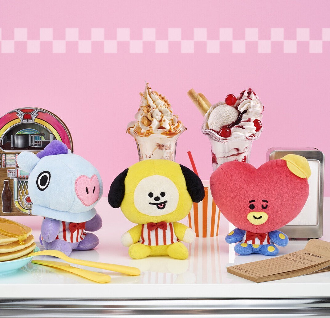 BTS BT21 Diner Kuji 2022 Summer Plush doll Complete Set of 7 from