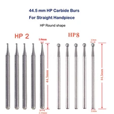 5-50pcs Dental Round Carbide Burs For Low Speed Straight Handpiece HP2/HP8 po