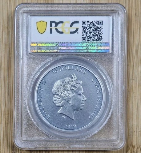 2019 Isole Cook 2 oz Talaria - sandali alati argento moneta da $ 10 - PCGS MS70 FDOI - Foto 2 di 3