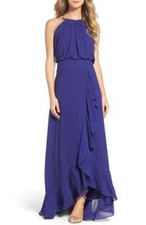 ELIZA J Chiffon Ruffle Gown (size 4)*