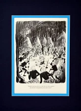 Chas ADDAMS JUST LIKE HALEY TO MISS THE PARTY PRINT PROFESSIONAL MATTED