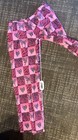 Homemade Pink Zebra Butterfly & Heart Pajama Set Size Medium — photo 7