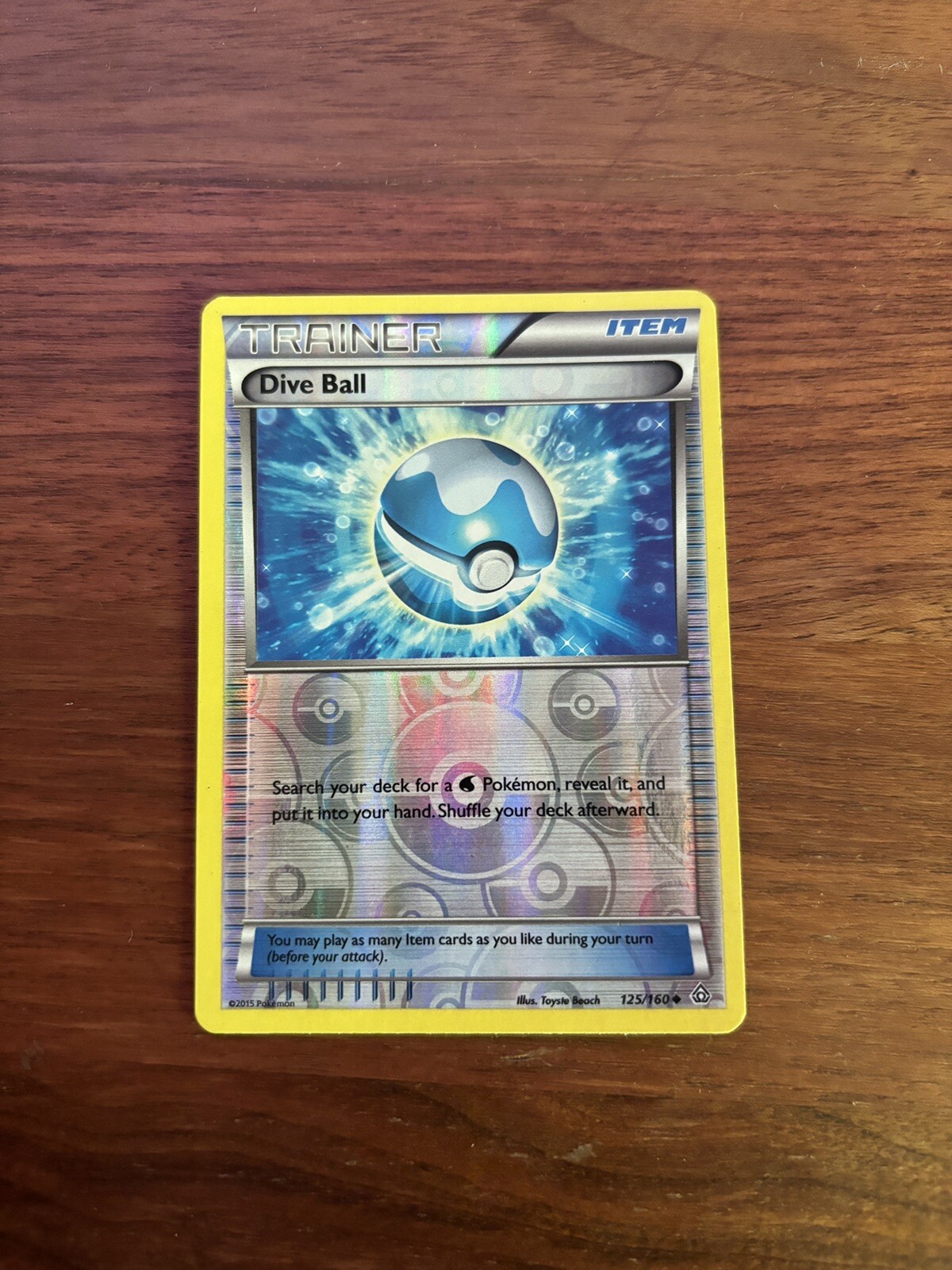 Dive Ball 125/160 Primal Clash Trainer Item LP Reverse Holo