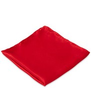  95 Bloomingdales Mens Silk Classic Pocket Square Red Dress Solid Handkerchief