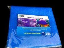 Bonded Filter Media Pad Cut to Fit All Aquarium Filter White  Blue, 864 sq inch