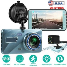 2022 Dual Dash Cam Car Camera Recorder Car DVR Vehicle Recording w/Motion Light