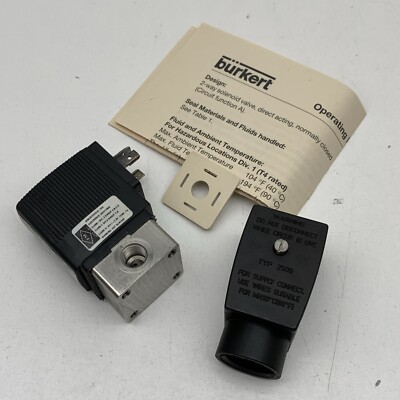 Burkert 6013-A-1/8-FPM-SS Solenoid Valve 1/8 NPT FPM Seal Stainless Steel 120V