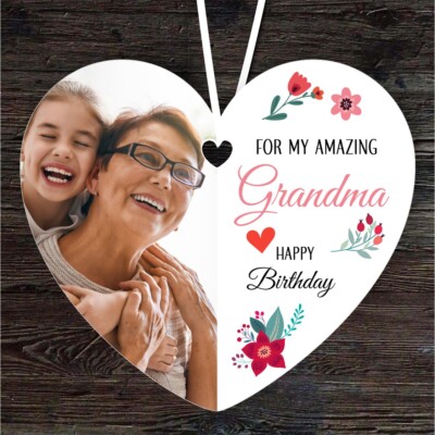 Tolles Oma Halbherz Foto Geburtstag Geschenk Herz personalisiert Deko