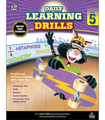 Daily Learning Drills, Grade 5 - Paperback - ACCEPTABLE
