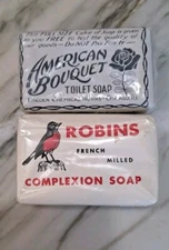Vintage Art Deco American  Bouquet soap Robins French Milled Complexion Bar Soap