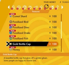 Pokemon Sword & Shield ANY HELD ITEM x1 (Gold Bottle Cap, Ability Capsule etc..)