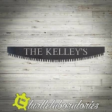 Custom Name Two Man Saw Sign Metal Wall Art Home Decor