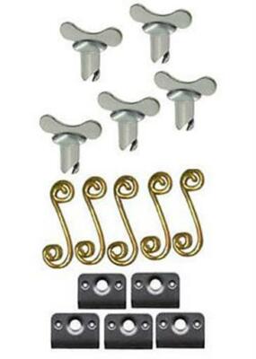 5-Pack 7/16" Dzus Winged Oval Head Button Fasteners - .500" Grip, Medium, Plated Steel