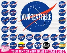 Personalized NASA style logo Custom digital file SPACE STARS Cricut SVG PNG DXF