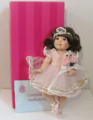 Marie Osmond Porcelain Doll Terrific Tu Tu ''Trudi Two-Two'' COA 7'' Ballerina pink