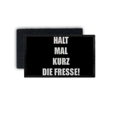 Patch shut up briefly statement fun humour shut up 7.5x4.5cm #34245