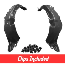 Left & Right Side Fender Liner Set w/ Clips For 2012-2014 Toyota Yaris Hatchback