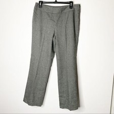 Talbots Gray Wool Blend Classic Side Zip Trousers Size 10P