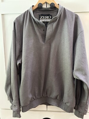 Zero Restriction Jacket Men s Med Golf Pullover Windbreaker Rain Outerwear Gray