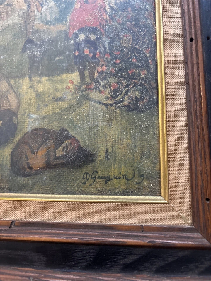 Pintura al óleo Te raau rahi (el gran árbol) Foto 4 de 4