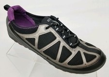 Ecco Biom Natural Motion Womens Running Shoes Black Silver Athletic 39 EU / 8 US