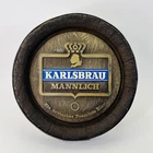 Vintage Karlsbrau Mannlich Plastic Beer Sign Man Cave Advertisement