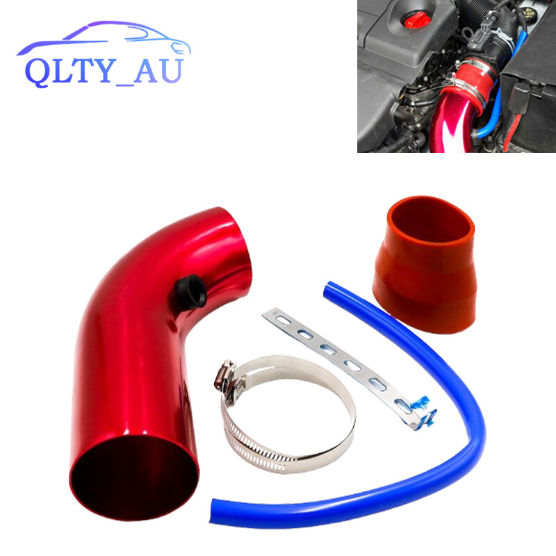 3 inch Car Cold Air Intake Pipe Tube Hose Kit Filter System Red Universal