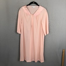 Vintage Vassarette Robe Womens M Petal Pink Nylon Feminine Silky Coquette