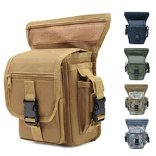 EDC Military Tactical Drop Leg Bag Tool Hiking Fanny Thigh Pouch Belt Waist Pack