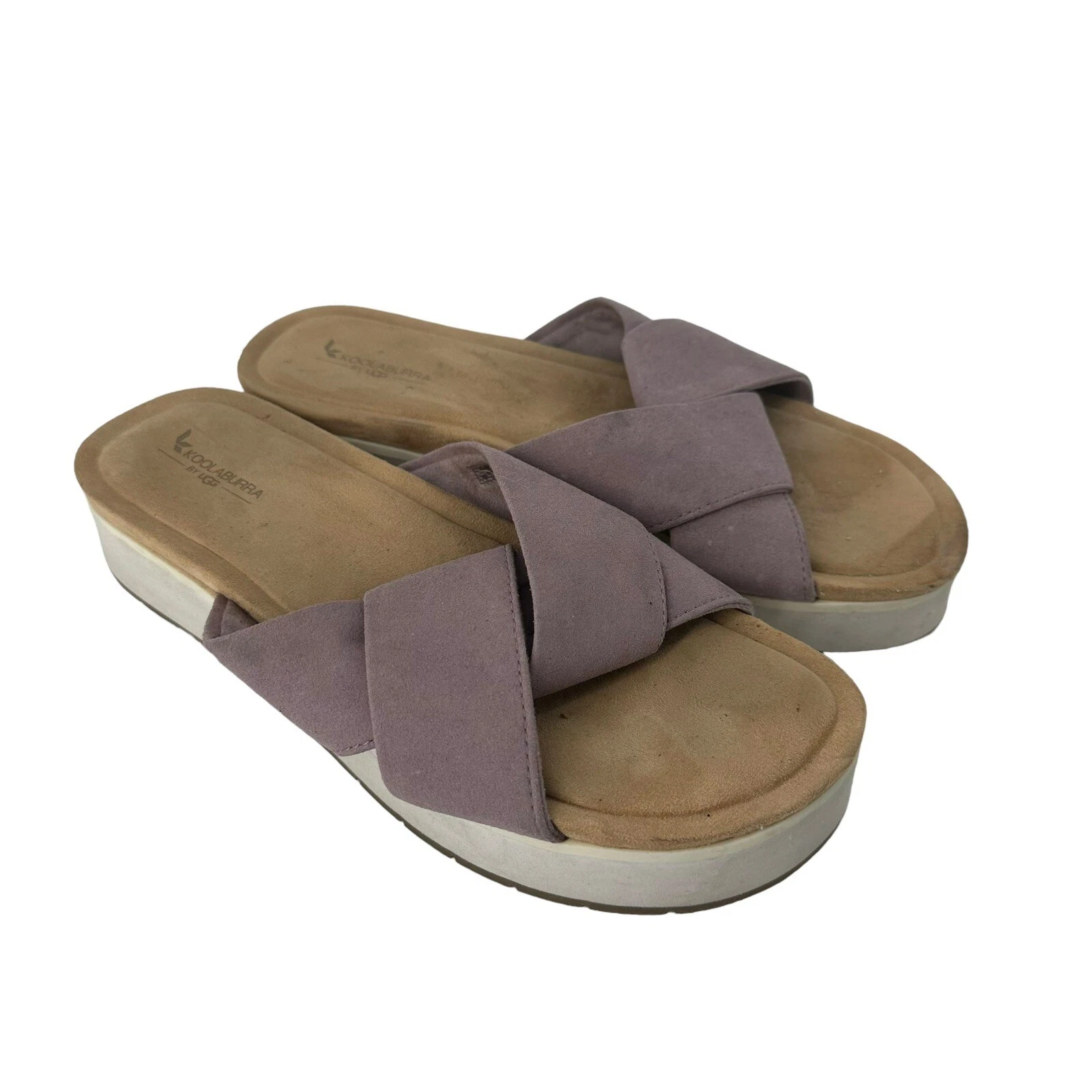 Sandali slide Koolaburra by Ugg da donna viola lavanda taglia 7 Carenza punta aperta