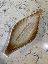 MCM Vintage Royal Haeger USA  Ashtray 2146 Brown & White 10.5" x 5" x 1.5