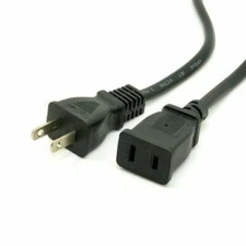 USA Outlet Saver Power Extension Cord 2-prong 2 Outlets for NEMA 1-15P to 1-15R
