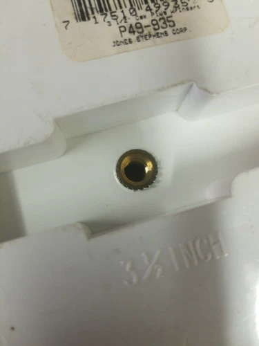 Jones Stephens P49-935 3-1/2" PVC DWV Countersunk Plug With Brass Insert - Picture 2 of 4